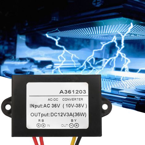 Convertisseur d'alimentation AC/DC en plastique 36 V vers DC/12 V (3 A) (1/5)