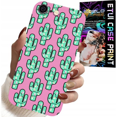 Funda para iPhone 6 / 6S - cactus, cactus sobre fondo rosa + lámina (1/5)
