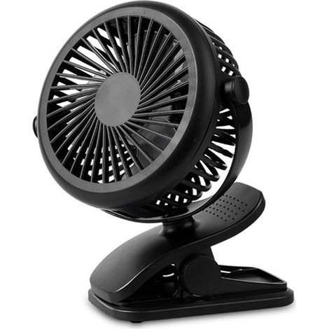 Mini ventilateur USB, silencieux et portable, avec batterie rechargeable, 3 vitesses et rotation à 360°.-AquaForge (1/5)