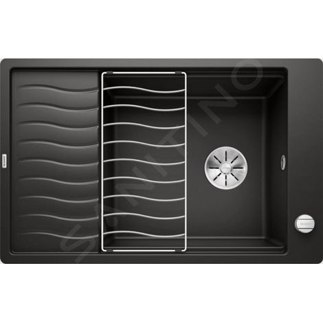 Blanco Elon XL 6 - Évier en silgranit, 770x490 mm, avec commande de vidage et accessoires, noir 525884 (1/5)