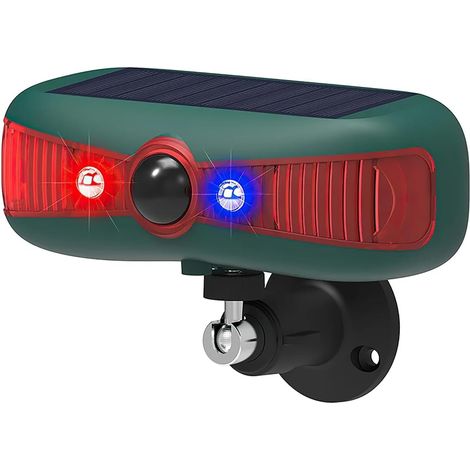Alarme solaire avec détecteur de mouvement en plein air, double haut-parleur 129 dB, système d'alarme de sécurité sonore, étanche, stroboscopique, éclairage d'avertissement pour la maison (1/5)