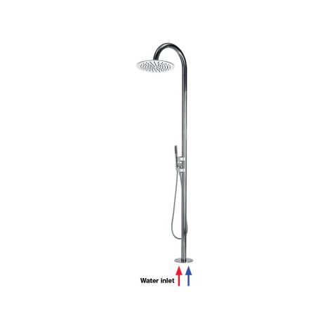 Colonne de douche extérieure à mitigeur double progressif chromé Tetis - Bossini L00388030 (1/2)