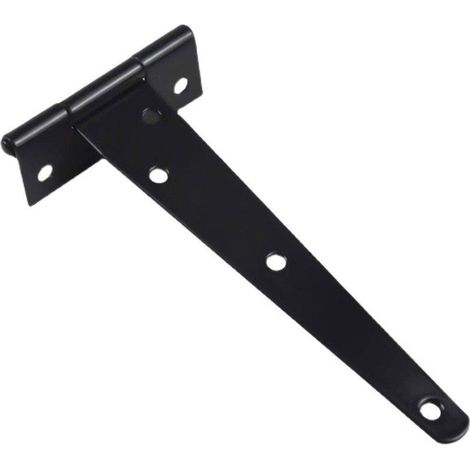 1 pièces noires 2 "/ 50mm Charnières en T robustes longues charnières en T pour portail/abri/porte (1/5)