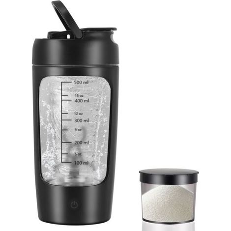 Shaker elettrico per proteine da 500 ml, flacone per miscelare preparati proteici, shaker ricaricabile di tipo C