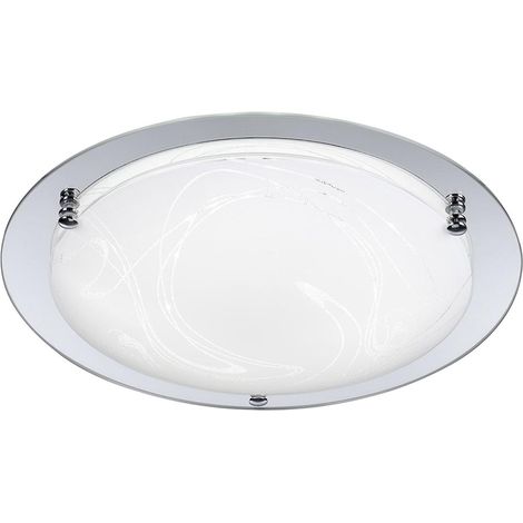 18W LED Decken Lampe Wohn Zimmer Beleuchtung Glas Dekor Leuchte satiniert
