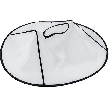 Cape de coiffure adulte blanc - Tablier de barbier imperméable, robe de salon pour coiffeur, pèlerine de coupe pour client, accessoire professionnel. (1/5)