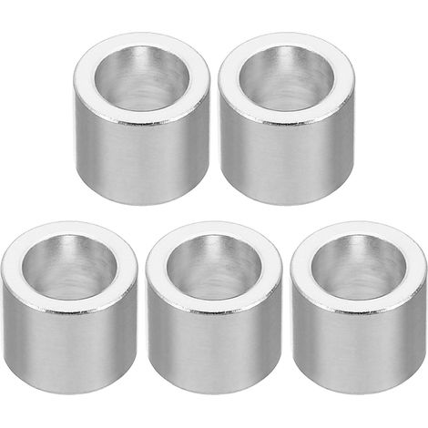 M8 Rond Entretoise Aluminium, 5pcs Métal 8.2mm ID x 12mm OD x 10mm L Épaisseur Espaceur Vis Écarteur pour 5/16" ou M8 Vis Boulons (1/5)