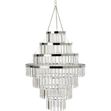 Abat-Jour Suspension Pampilles "Xenia" 73cm Transparent (1/3)