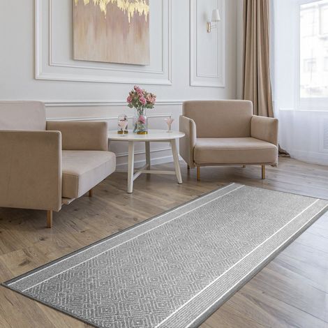 Tapis de couloir Olymp Polyamide Antidérapant Argent 80 x 500 cm (1/5)