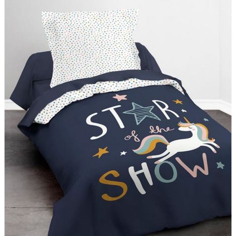 Parure de lit Licorne 140 x 200 cm (1/4)