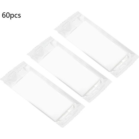 Lingettes humides pour le nettoyage des mains (60 unités/sachet), lingettes en coton, serviettes en papier emballées individuellement (1/5)