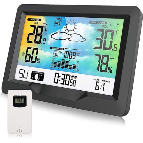 Wireless Weather Station Radio Weather Station With Outdoor Sensor Multifunction Radio Weather Sta (1/4)