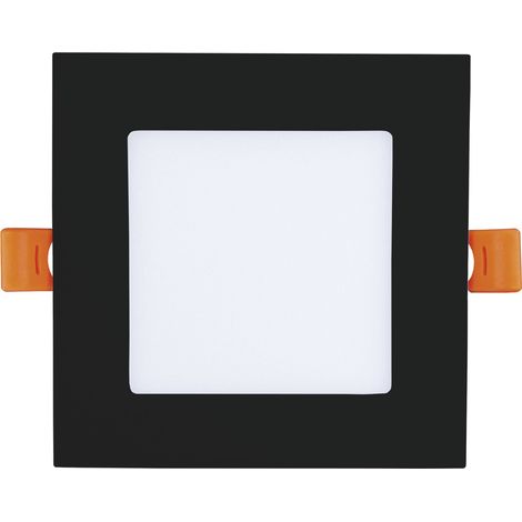 Led Spot - Einbaustrahler 9W 3000K warmweiß ohne Led-Punkte - Led Deckenspot 120x120mm, schwarz 230V (1/5)