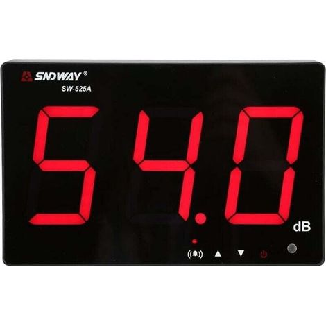 Un enregistreur de niveau sonore avec un seuil d'alarme fixe, un sonomètre numérique portable à écran LCD, mesurant de 30 à 130 dB, utilisé pour la mesure du bruit.