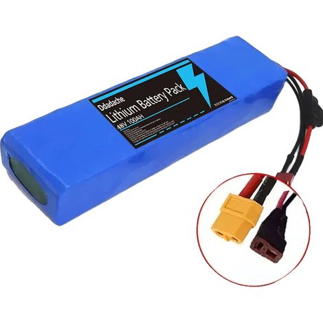 Pack de batterie lithium, capacité 30Ah, configuration 48V, XT60-T (1/2)