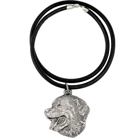 Cane da montagna bernese - collana con ciondolo placcato in argento per gli amanti dei cani, gioiello unico di Art-Dog (1/5)