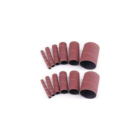 Lote de 12 manchons abrasifs pour ponceuse oscilante 11,4 cm – Granos 80/120 – Para madera, metal y plástico – Diamètres 1,2 à 7,6 cm