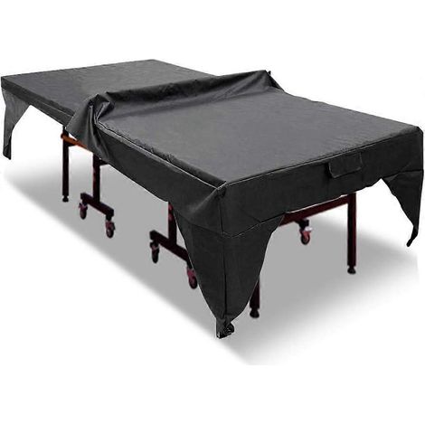 Pingpongtafelhoes voor buiten, waterdicht, tafeltennishoezen, robuust en weerbestendig, pingpongaccessoires, voor binnen en buiten. (1/4)