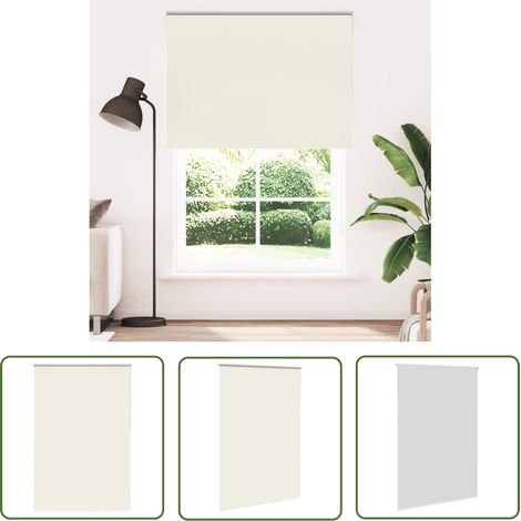 vidaXL Verdunkelungsrollo Cremeweiß 165x230cm Stoffbreite 161,6cm (1/5)