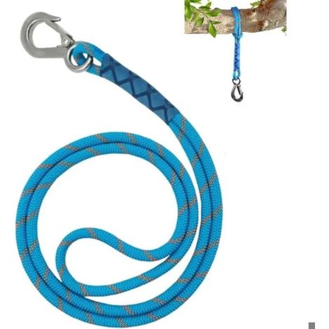 HOXILEELEOSangle de Suspension Hamac Réglable 60 cm, Corde avec Crochet, Polyester Résistant, Bleu, 200 kg (1/5)