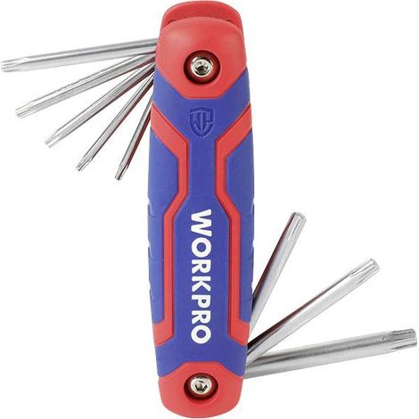 WorkPro TORX Jeu de clés mâles coudées T 9, T 10, T 15, T 20, T 25, T 27, T 30, T 40 Y231753 (1/4)