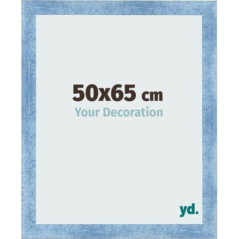 yd. - Cadre photo 50x65 - Bleu Brillant Patine - MDF - Pisa (1/5)