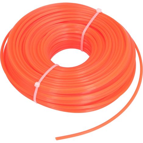 Ligne de coupe nylon rouge 2,7 mm pour débroussailleuse, fil de coupe professionnel, pièce de rechange pour coupe-herbe, fil de tondeuse (1/5)