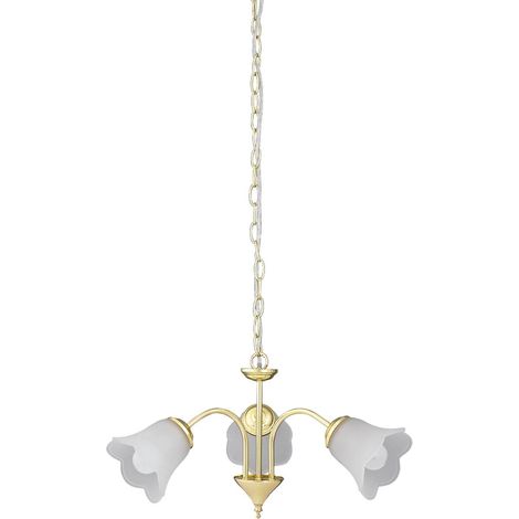 Pendente oro lampada Rafaella vetro metallo / vetro opale Ø60cm H: 28 cm (1/4)