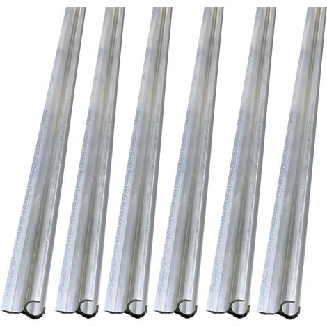 6pcs Blind Track C Channel 6x60cm Aluminium Blind Channel Strips for T4 T5 T6 Camper Caravan (1/5)