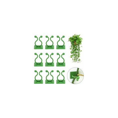100Pcs Clip de Support de Plante grimpante, Clip de Plante Auto-adhésif, Clip de Mur de Vigne, Clip de Crochet de Support de Plante (Verte) (1/5)