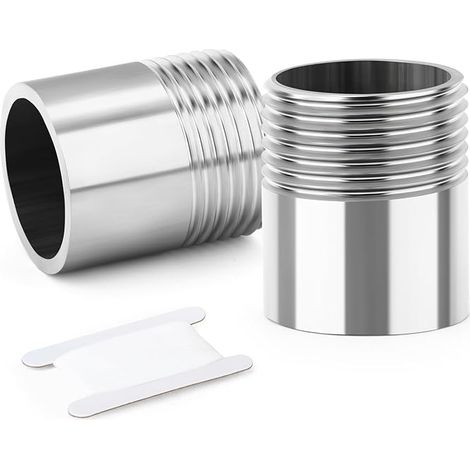 2 pcs 304 tuyau de soudage à fil unique en acier inoxydable, 1/2" BSP mâle raccorder tuyau d’eau direct (1/5)
