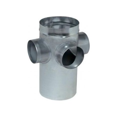 Accessorio ventilazione Aldes Collettore acciaio 125 mm 200 mm