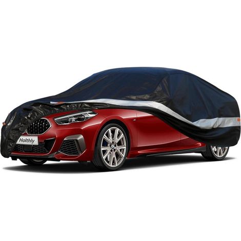 Autoabdeckung 10 Schichten Wasserdicht Atmungsaktiv für BMW 2er (2013-2023) Schwarz (1/5)