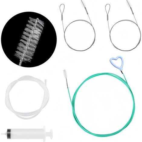Brosse de nettoyage pour toit ouvrant de voiture 300 cm – Brosse flexible pour canalisation, déboucheur de tuyau d'évacuation de toit ouvrant, livré avec 2 têtes de brosse de 100 cm, kit d'outils pour (1/5)