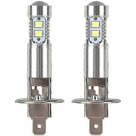 Lot de 2 ampoules LED H1 pour phares de voiture, 100 W, 6000 K, pour feux de brouillard. (1/5)