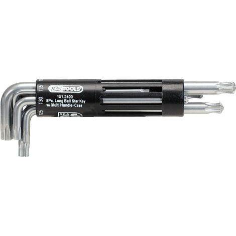 Jeu de clés KS TOOLS Classic - Têtes sphériques - Longues - 8 pcs - 151.2400 (1/10)