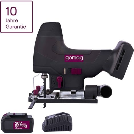 Gomag Akku Stichsäge GO-STS254BL 20V Sägehub 25,4mm 4,0 Akku/Ladegerät (1/5)