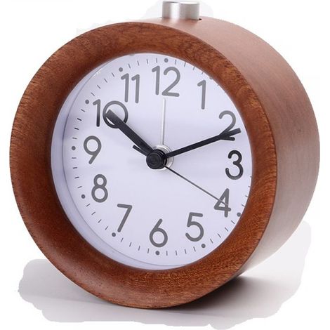 Réveil silencieux, en bois