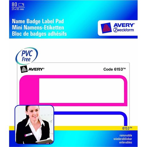 80x Namens-Schilder im Block 25x95mm Weiß Rahmen Pink/Lila (1/4)