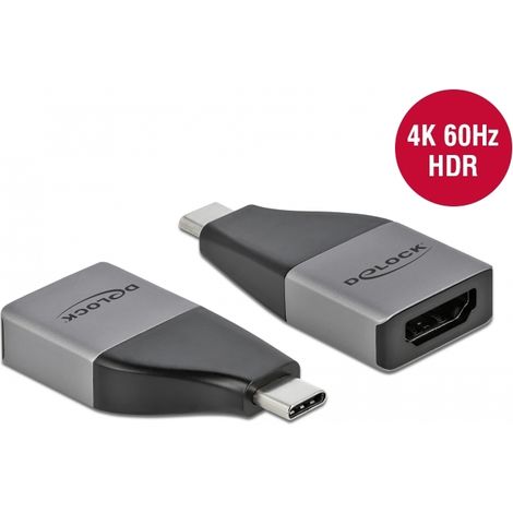 Delock Adaptador USB Type-C â¢ a HDMI (DP Alt Mode) 4K 60 Hz + HDR â diseÃ±o compacto