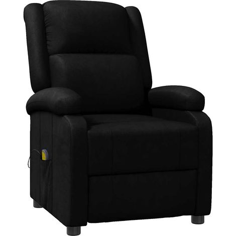 Sillón de masaje de cuero sintético negro vidaXL (1/5)