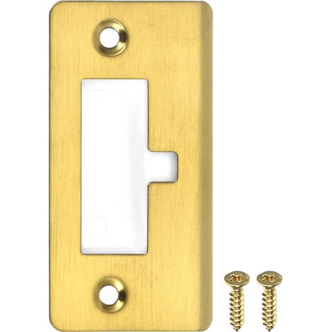 Plaque de Gâche de Porte 76mm x 40mm Couleur Or (1/4)