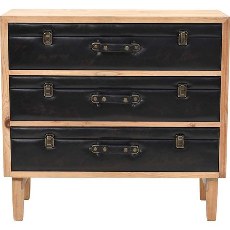 Maison Exclusive - Cassettiera in Legno Massello di Abete 80x36x75 cm (1/5)
