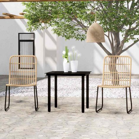 Ensemble Table et Chaise de Jardin 3 pcs - Ensemble de salle à manger de jardin Chêne BV363877 - BonneVie (1/5)