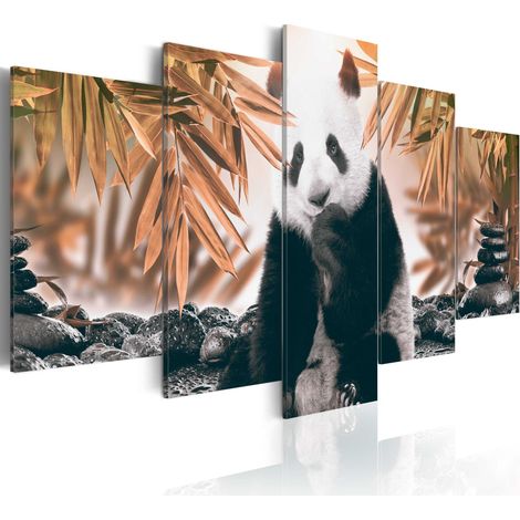 Quadro - Thoughtful Panda - 100x50 (1/4)