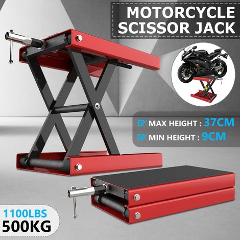 1100lbs Motorcycle Scissor Lift Jack Hoist Stand Adjustable Motorbike Lift Stand Table, for Garage, Shop or at The Track, Scissor Hoist Jack Lift (1/5)
