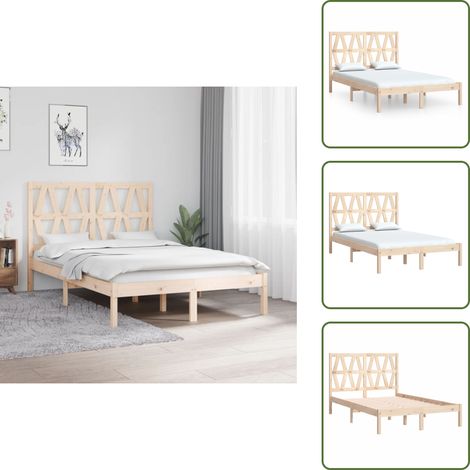 Letto con testiera - vidaXL Giroletto in Legno Massello di Pino 120x200 cm - Letto in pino