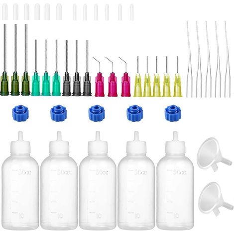 Flacon applicateur de colle de 50 ml avec embout de précision, lot de 2 (1/5)