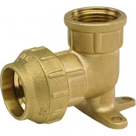 Codo aplique con tuerca exterior FITTINGS LATÓN - ARCO Medidas: Ø20mm x 1/2"