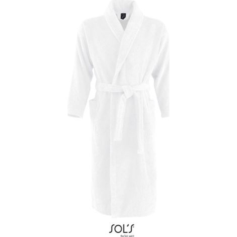 Albornoz De Baño Con Cuello Kimono SOL'S PALACE L Blanco